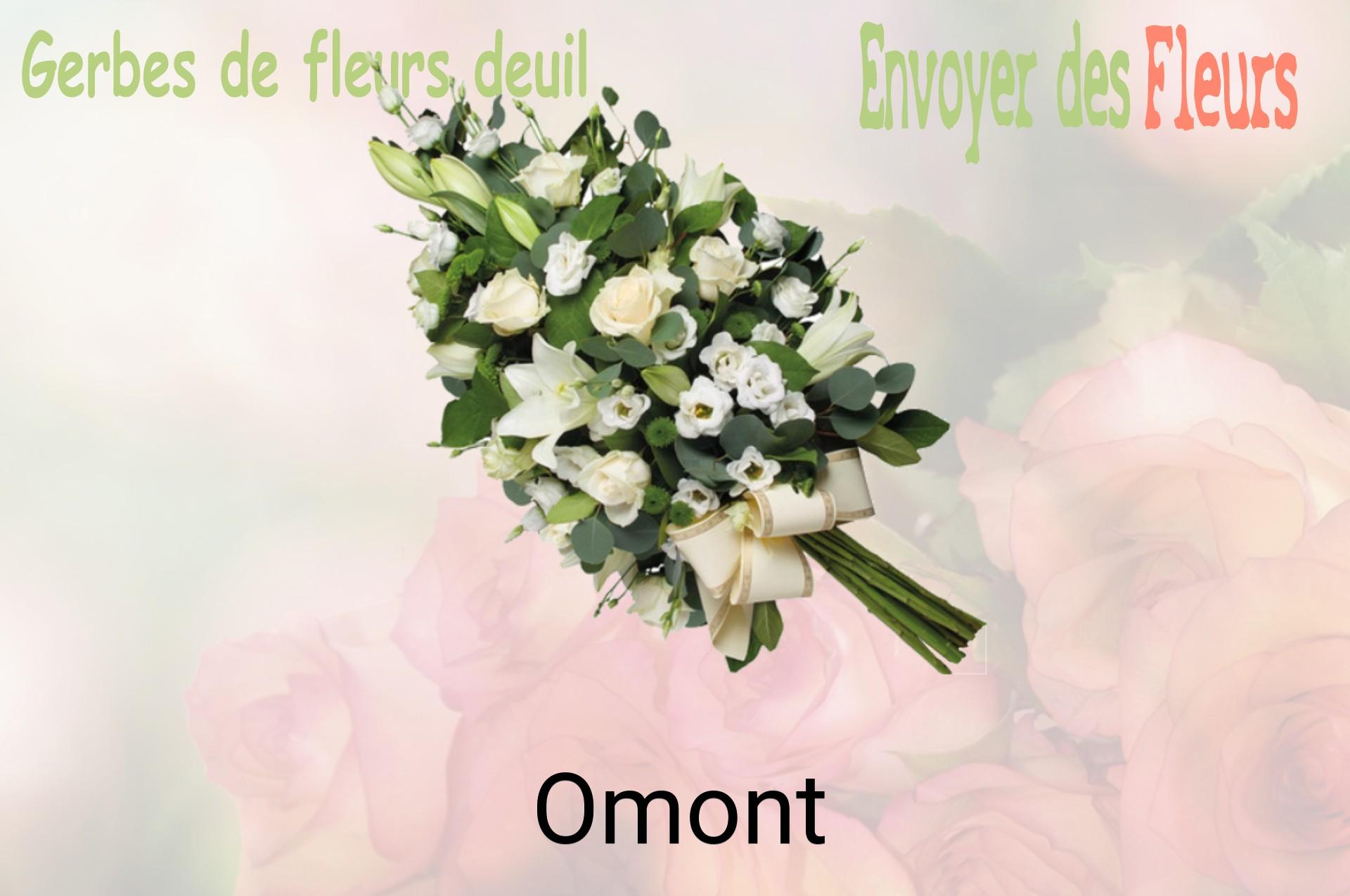 Gerbe de fleurs de deuil livrée à Omont